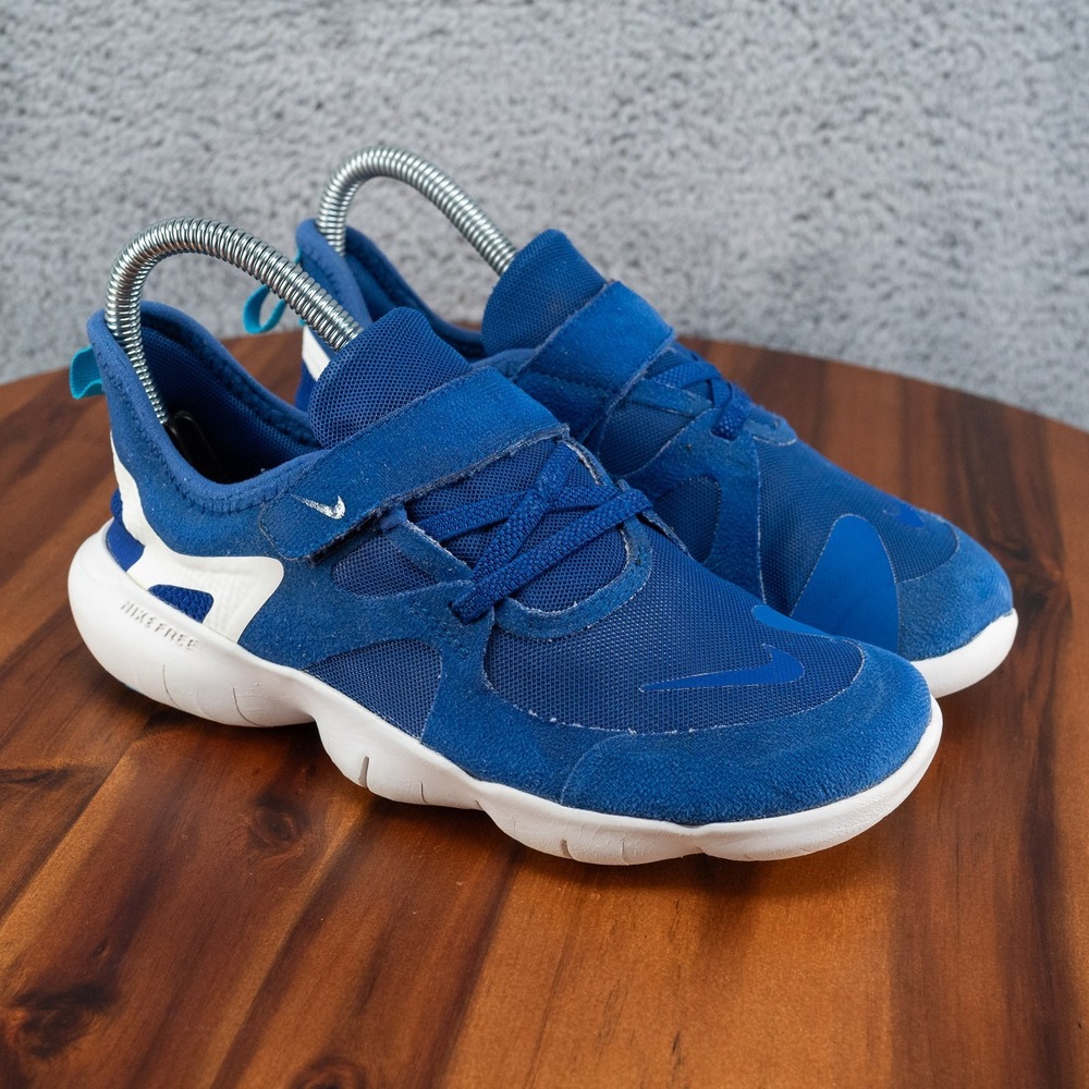 Nike Free RN 5.0 PSV Kids Running Shoes AR4144-401 Blue White Size 3Y